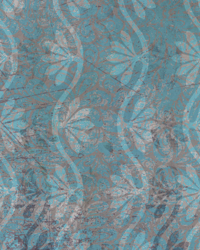 Tapet Villa Blue cu design abstract, in culori delicate de albastru si gri, ideal pentru living, dormitor sau hol