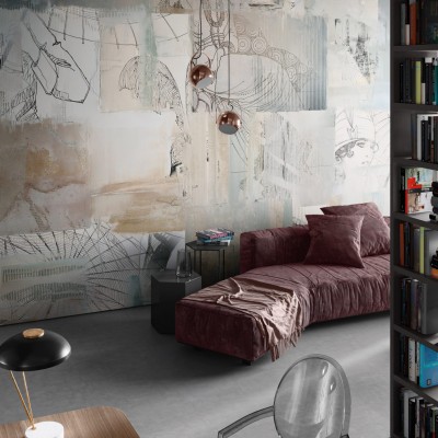 Tapet modern cu design geometric elegant, ideal pentru un living sau dormitor.