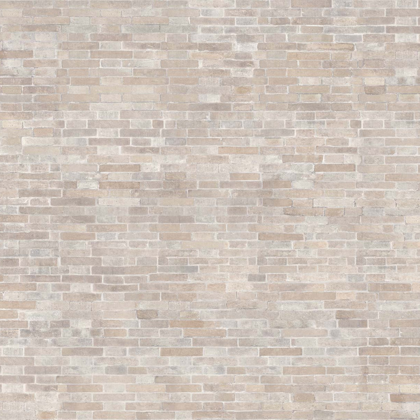 Tapet cu aspect de caramida Brick Mattone, cu nuante neutre si un design minimalist.