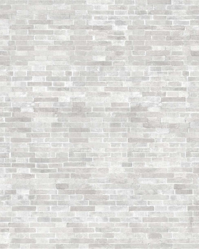 Fototapet cu textura de caramida alba, in baie, cu cada si decoruri moderne