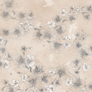 Fototapet Birdflower, Beige A, personalizat, Tecnografica