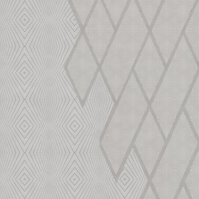 Tapet Grigio Argento, Light Grey, cu model geometric discret în nuanțe de gri.