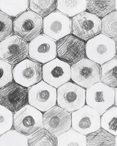 Tapet geometric cu design unic in nuante de gri