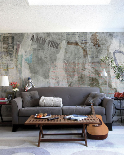 Tapet decorativ PPP NY cu design urban, modern.