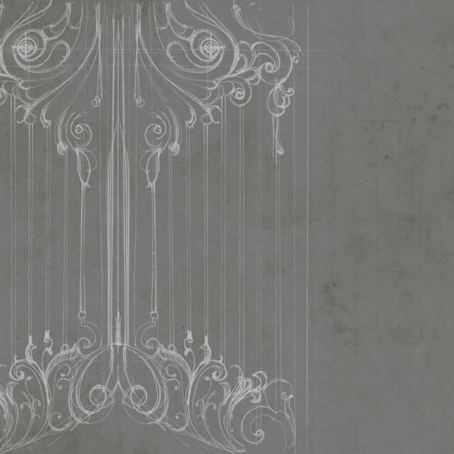 Corinto, Smoke Deco tapet cu design modern, inspirat din artă, prezentat într-un interior modern.