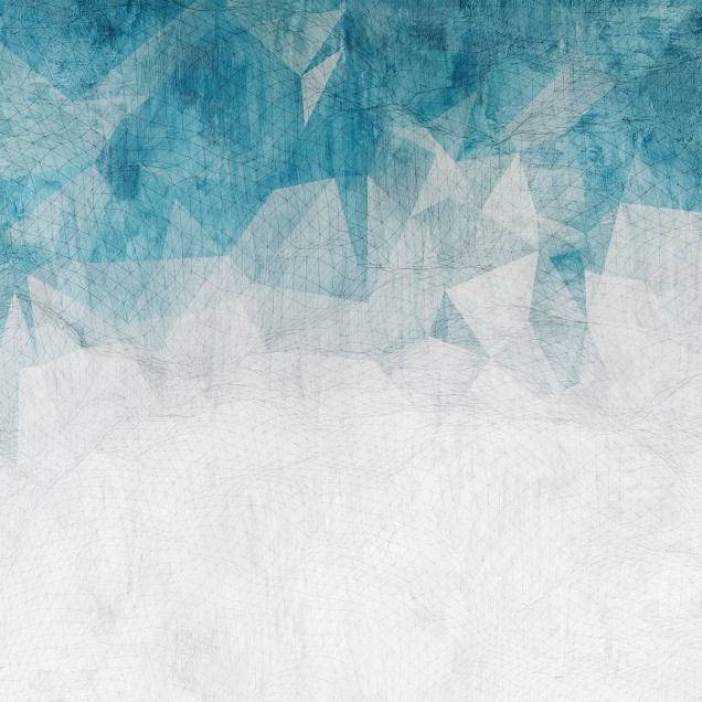 Tapet Net Blue cu design geometric abstract, albastru și alb