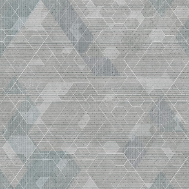 Tapet geometric modern gri cu design texturat