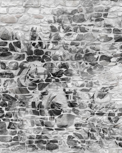 Tapet cu aspect vintage de zid din piatră, Stonewall, Deco Black