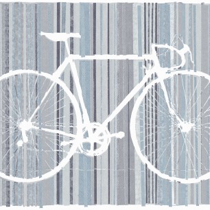Fototapet Bicycle Trace, Blue, personalizat, Tecnografica