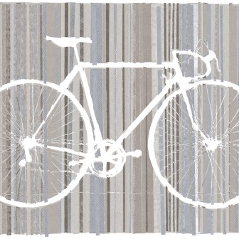 Fototapet Bicycle Trace, Dove-Grey, Tecnografica