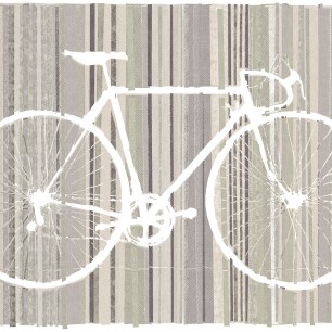 Fototapet Bicycle Trace, Green, personalizat, Tecnografica