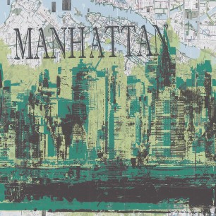 Fototapet Manhattan, Green, personalizat, Tecnografica