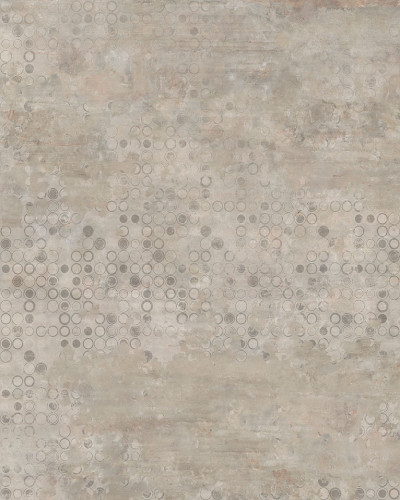Tapet Marla, Sand, cu un design minimalist, cu cercuri gri pe un fundal de beton.