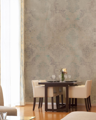 Tapet cu design floral delicat, tonuri neutre și texturi subtile. Perfect pentru living, dormitor sau hol.
