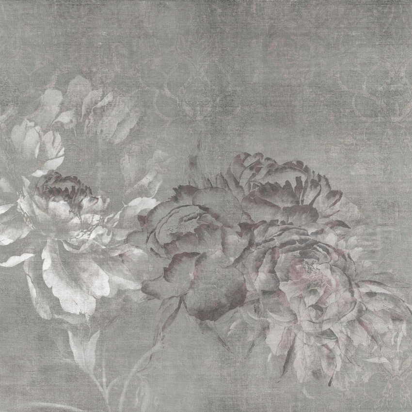 Plumier, Gri, wallpaper cu motive florale delicate