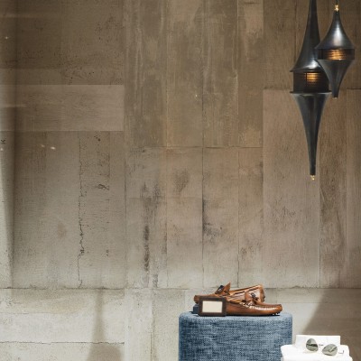 Wallpaper Lom, Beige Peul,  cu aspect de beton, textura gri