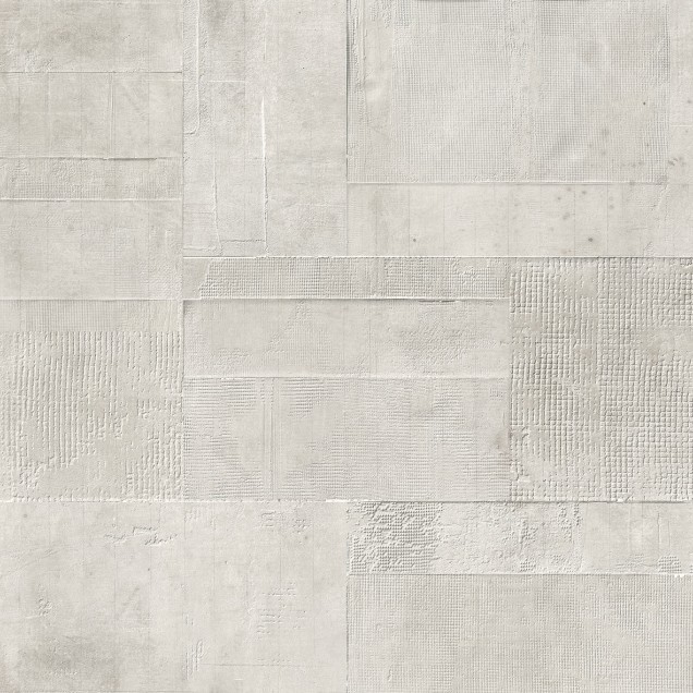 Tapet Malmoe White cu design texturat, aspect betonat