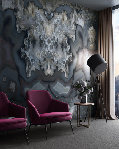 Tapet modern cu design abstract Shanay Blue