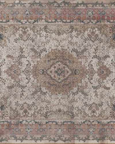 Tapet Sherazade Brown cu un design elegant, cu accente orientale, pentru a-ți decora livingul sau dormitorul.
