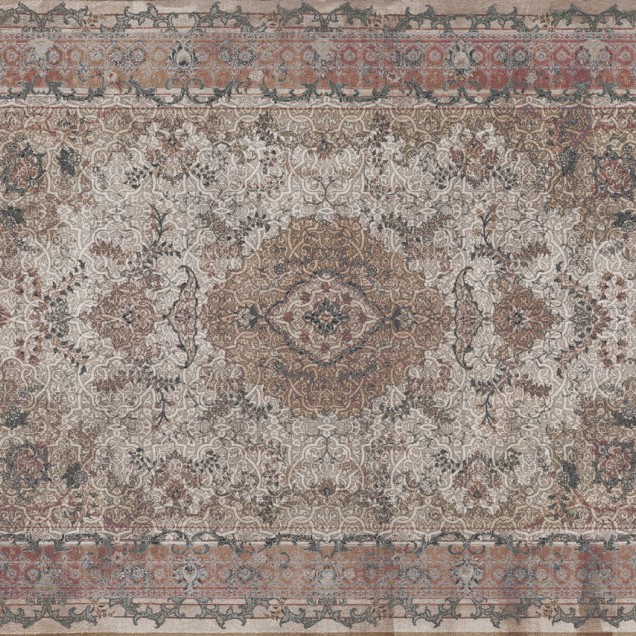 Tapet Sherazade Brown cu un design elegant, cu accente orientale, pentru a-ți decora livingul sau dormitorul.