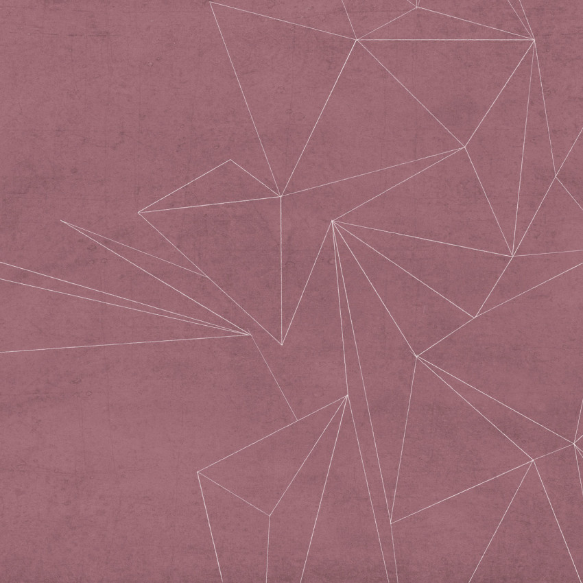 Tapet cu design geometric minimalist cu linii albe subtile pe fond roșu