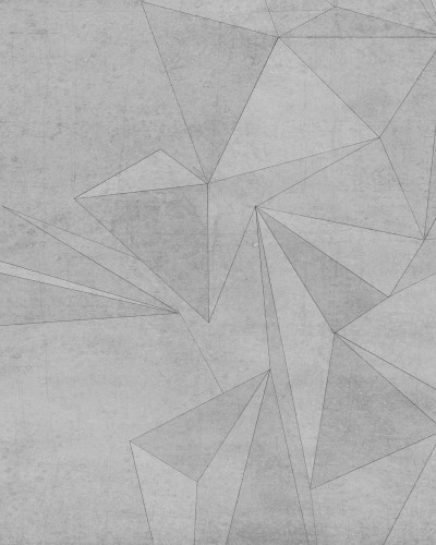 Tapet 3D geometric gri cu design minimalist