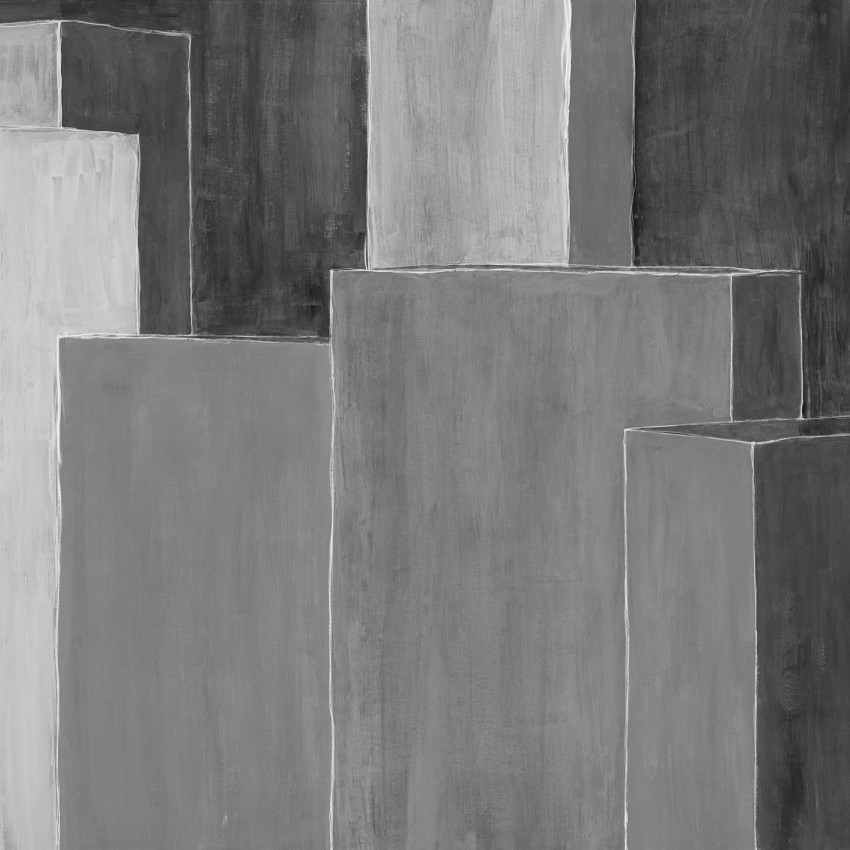 Tapet geometric gri cu design minimalist
