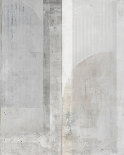 Fototapet cu design minimalist, cu linii subtile si accente gri