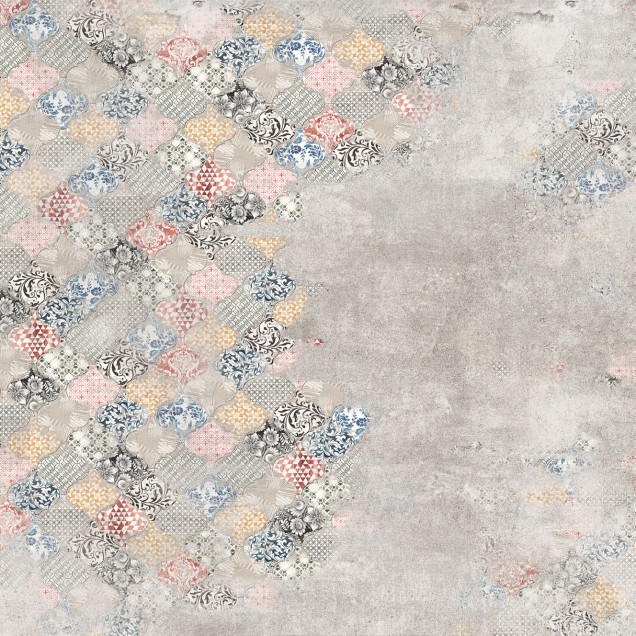Tapet Sevilla Color cu design geometric și motive florale