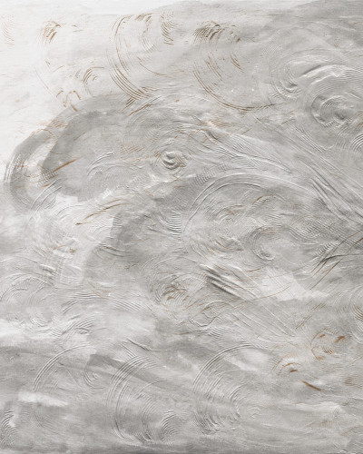 Wallpaper gri cu design abstract si accente aurii