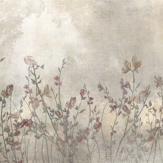 Wallpaper cu flori delicate, Austen White