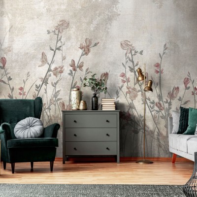 Wallpaper cu flori delicate, Austen White