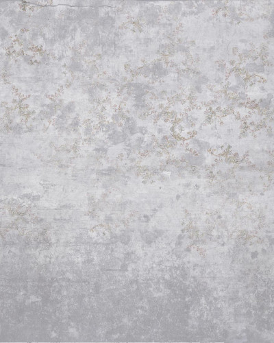 Tapet cu textura de beton și detalii florale - London