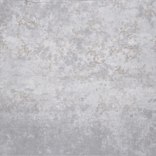 Tapet cu textura de beton și detalii florale - London