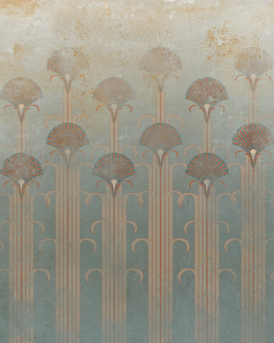 Wallpaper cu design tropical, pentru baie