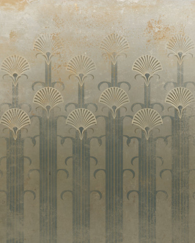 Abano Lime - tapet cu design Art Deco