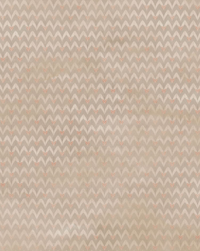 Tapet geometric cu linii fine si forme elegante, in nuante de bej crem si roz pal.