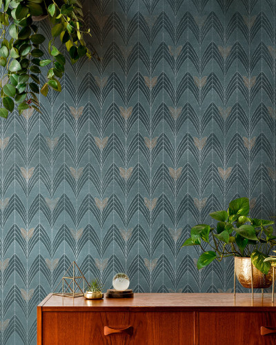 Tapet cu model geometric modern, Otello Dark