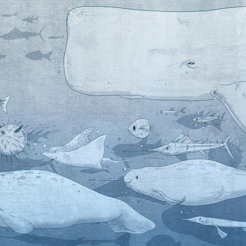 Tapet cu creaturi marine, Jonah, Ocean