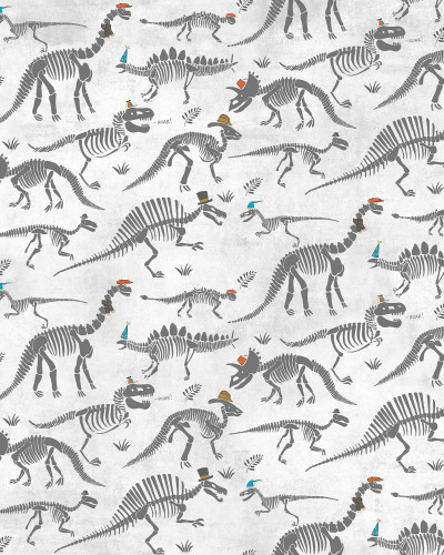 Tapet cu schelete de dinozauri
