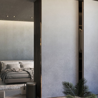 Tapet cu design geometric modern pentru dormitor
