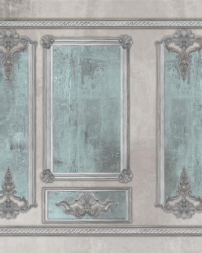 Tapet Noblesse Verde cu design clasic elegant si accente de verde.