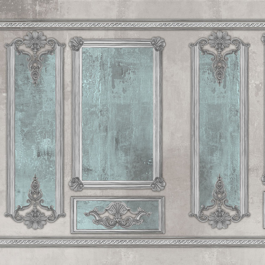Tapet Noblesse Verde cu design clasic elegant si accente de verde.