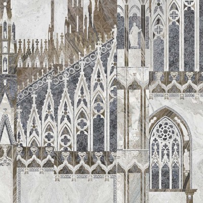 Tapet Milano Duomo, Day, cu design arhitectural al catedralei din Milano