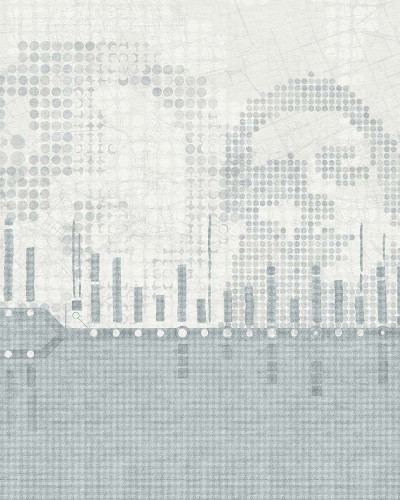Tapet modern cu design abstract in tonuri de gri, cu o textura unica, asemanatoare cu denimul spalat.