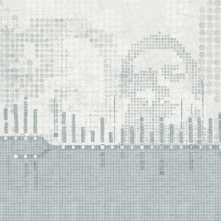 Tapet modern cu design abstract in tonuri de gri, cu o textura unica, asemanatoare cu denimul spalat.