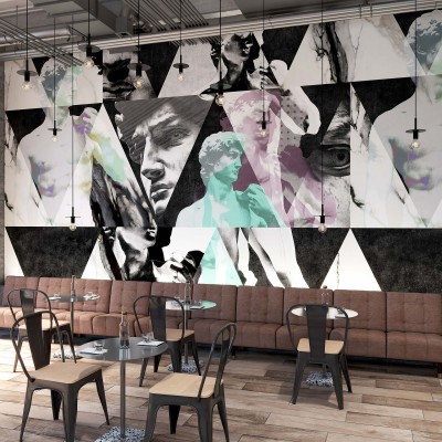 Tapet cu design modern ce include sculpturi din marmură
