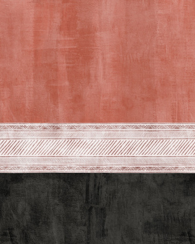 Tapet Rohe, Red cu design minimalist și nuanțe calde de roșu, ideal pentru living, dormitor sau hol.