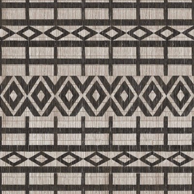 Tapet cu model geometric tribal, inspirat din culturile africane, cu design asemanator bambusului.