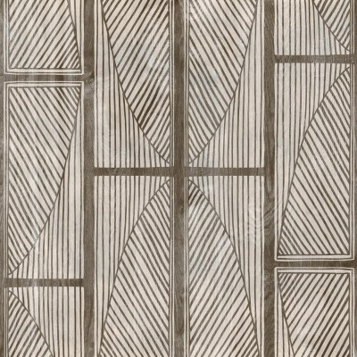 Tapet geometric modern Masai Brown - decor african